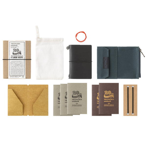 TRAVELER'S notebook Card Size 20th Anniversary Set - Black – Pen
