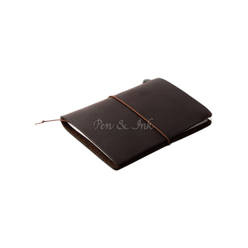 Midori Traveler's Company Traveler's Notebook Starter Kit Passport Size Brown