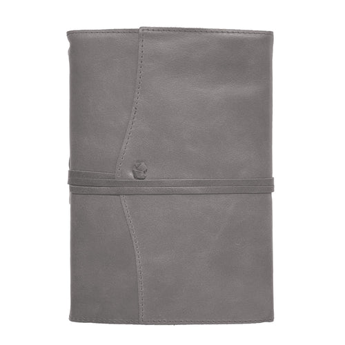Belcraft Amalfi Medium Refillable Grey Leather Journal