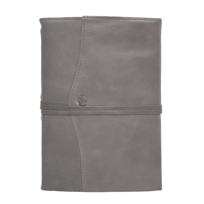 Belcraft Amalfi Medium Refillable Grey Leather Journal