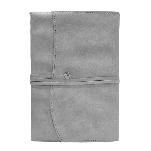 Belcraft Amalfi Medium Refillable Grey Leather Journal