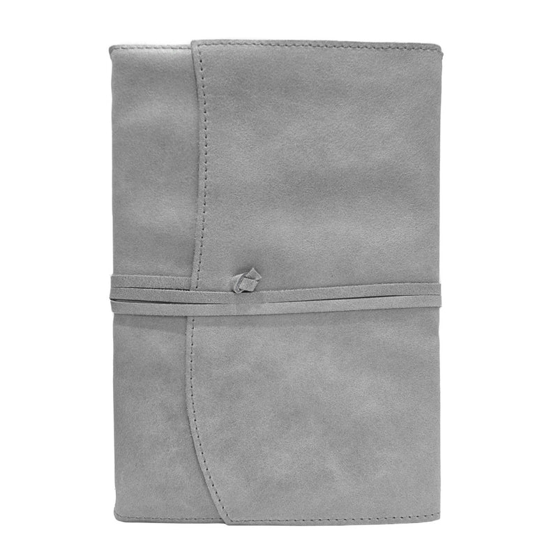 Belcraft Amalfi Medium Refillable Grey Leather Journal