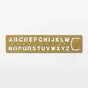 Travelers Company Brass Template Bookmark - Alphabet