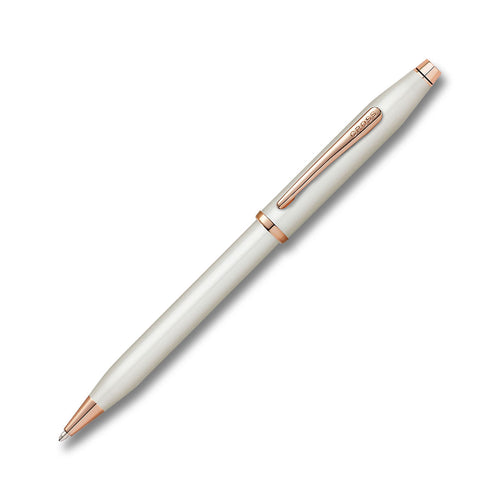Cross Century II Pearl White with Rose Gold Trim Ballpoint Pen