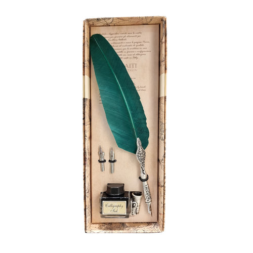 Dallaiti Large Green Quill Writing Set