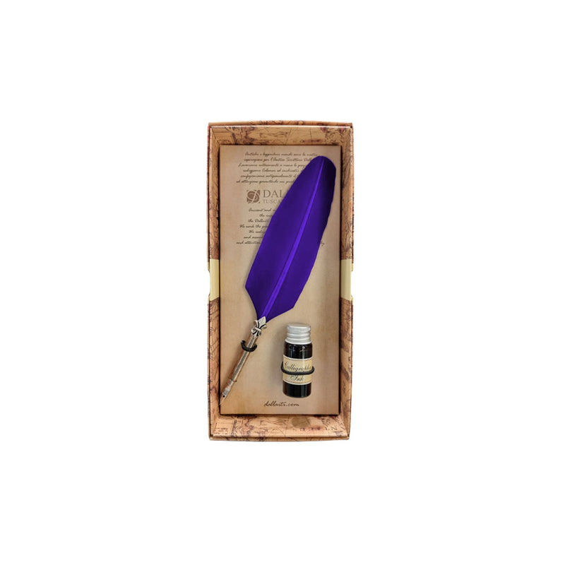 Dallaiti Small Purple Quill Writing Set