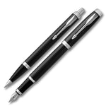 Parker IM Black Chrome Trim Duo Gift Set with Pen Pouch