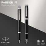 Parker IM Black Chrome Trim Duo Gift Set with Pen Pouch