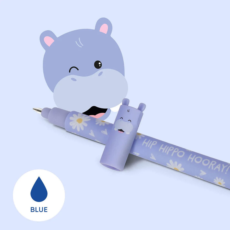 Legami "Hip Hippo Hooray!" Hippo Erasable Gel Pen