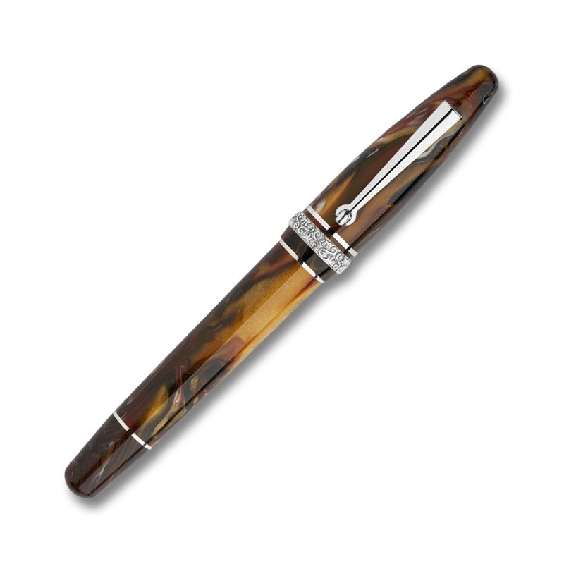 Maiora Ogiva Golden Age Fire Palladium Trim Fountain Pen