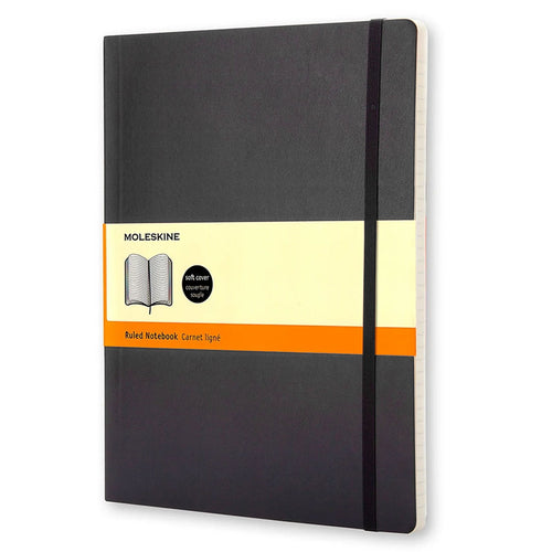 Moleskine Classic Soft Cover Extra Large Ruled Black Notebook