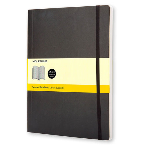 Moleskine Classic Soft Cover Extra Large Squared Black Notebook