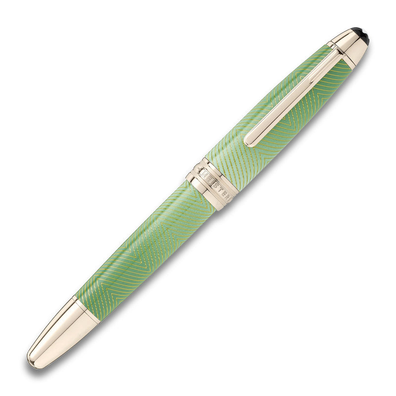 Montblanc Meisterstück Calligraphy Solitaire Celadon Dégradé Curved Nib Fountain Pen