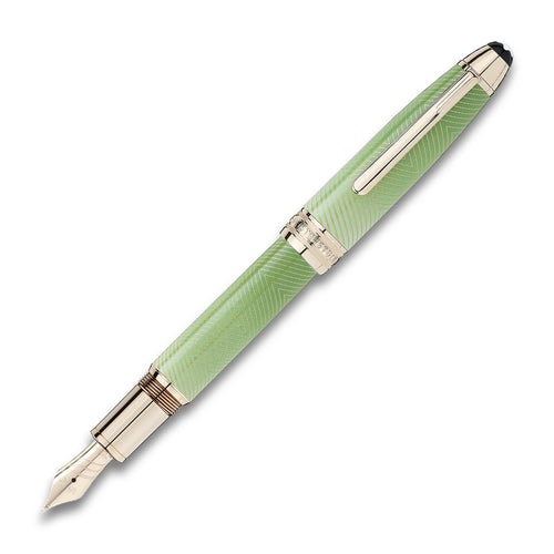 Montblanc Meisterstück Calligraphy Solitaire Celadon Dégradé Curved Nib Fountain Pen