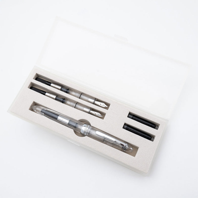 Monteverde Monza 3 Fountain Pen Set (M, F, Omniflex) - Clear