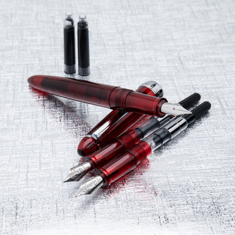 Monteverde Monza 3 Fountain Pen Set (M, F, Omniflex) - Red