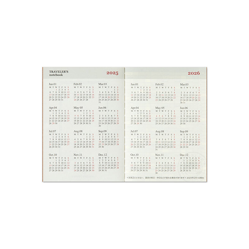 Notebook Refill Passport Size 2025 Monthly Diary