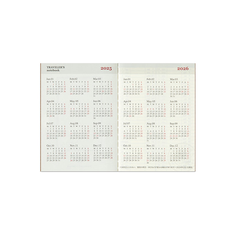 Notebook Refill Passport Size 2025 Weekly Diary