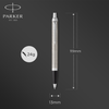 Parker IM Brushed Metal Chrome Trim Ballpoint Pen