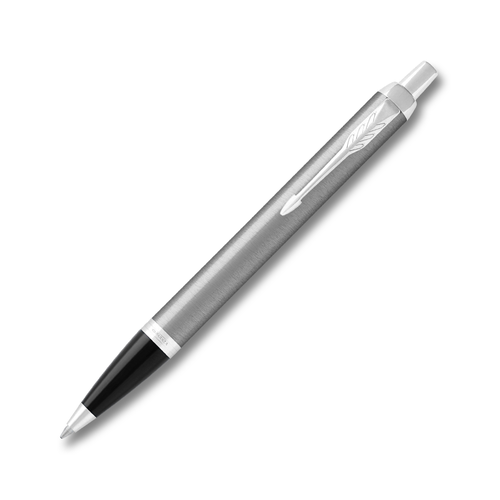Parker IM Brushed Metal Chrome Trim Ballpoint Pen