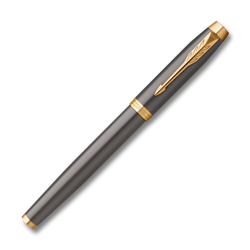 Parker IM Grey Gold Trim Fountain Pen
