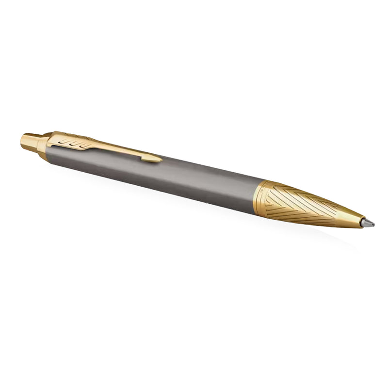 IM Pioneers Collection Arrow Grey Lacquer Gold Trim Ballpoint Pen