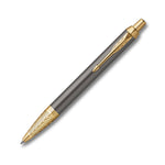 Parker IM Pioneers Collection Arrow Grey Lacquer Gold Trim Ballpoint Pen