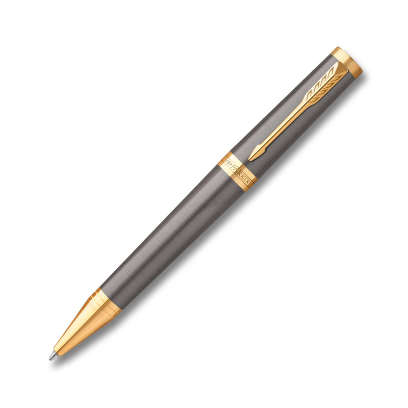 Parker Ingenuity Grey Lacquer Gold Trim Ballpoint Pen