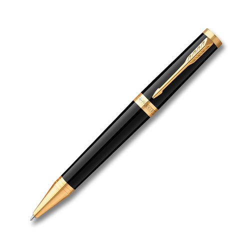 Parker Ingenuity Black Lacquer Gold Trim Ballpoint Pen