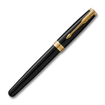 Parker Sonnet Black Lacquer Gold Trim Fountain Pen