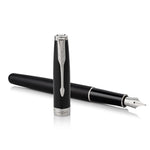 Parker Sonnet Matte Black Chrome Trim Fountain Pen