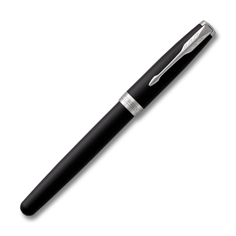 Parker Sonnet Matte Black Chrome Trim Rollerball Pen