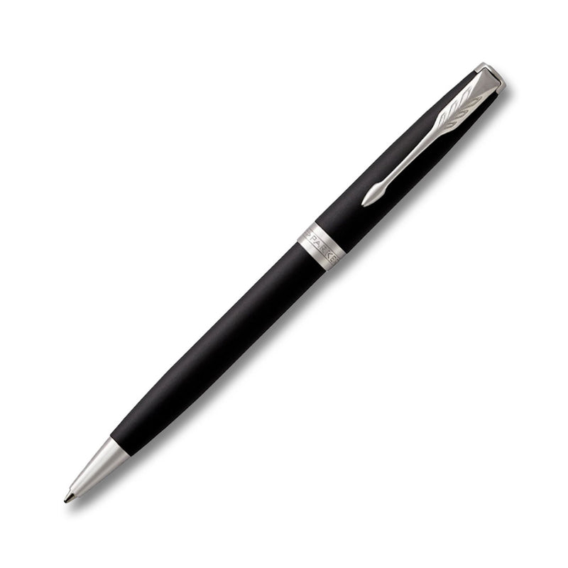Parker Sonnet Matte Black Lacquer Chrome Trim Ballpoint Pen