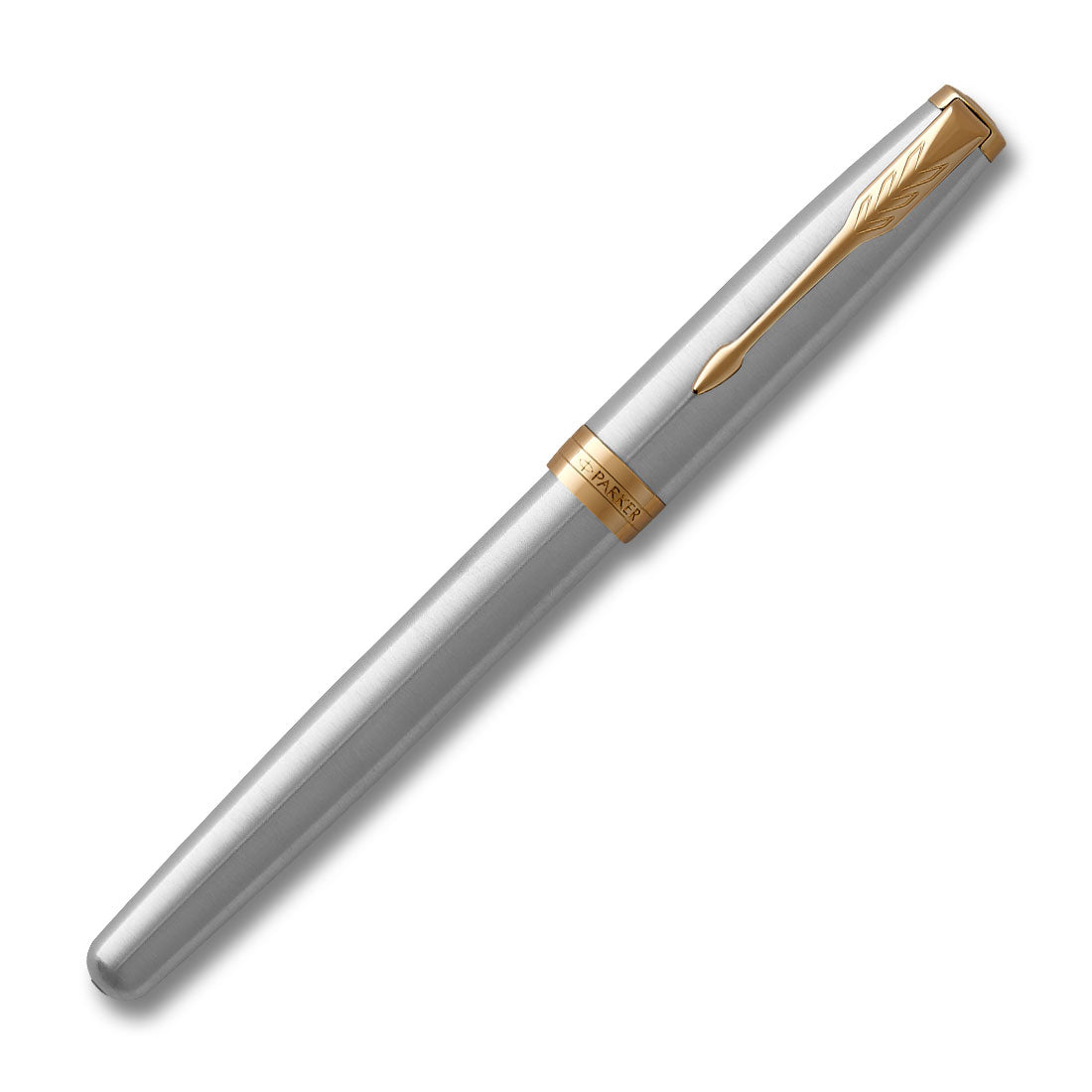 Parker Sonnet Stainless Steel Gold Trim Rollerball Pen – Pen & Ink ...