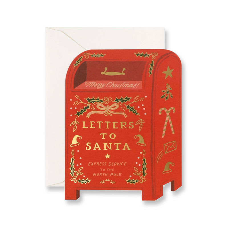 Riffle Letters to Santa Christmas Single Card