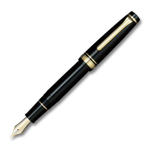 Sailor Pro Gear Black Gold Trim Fountain Pen 21K