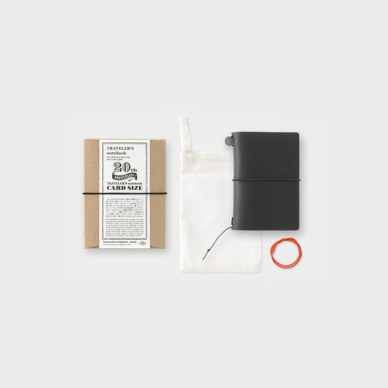 TRAVELER'S notebook Card Size 20th Anniversary Set - Black (Pre