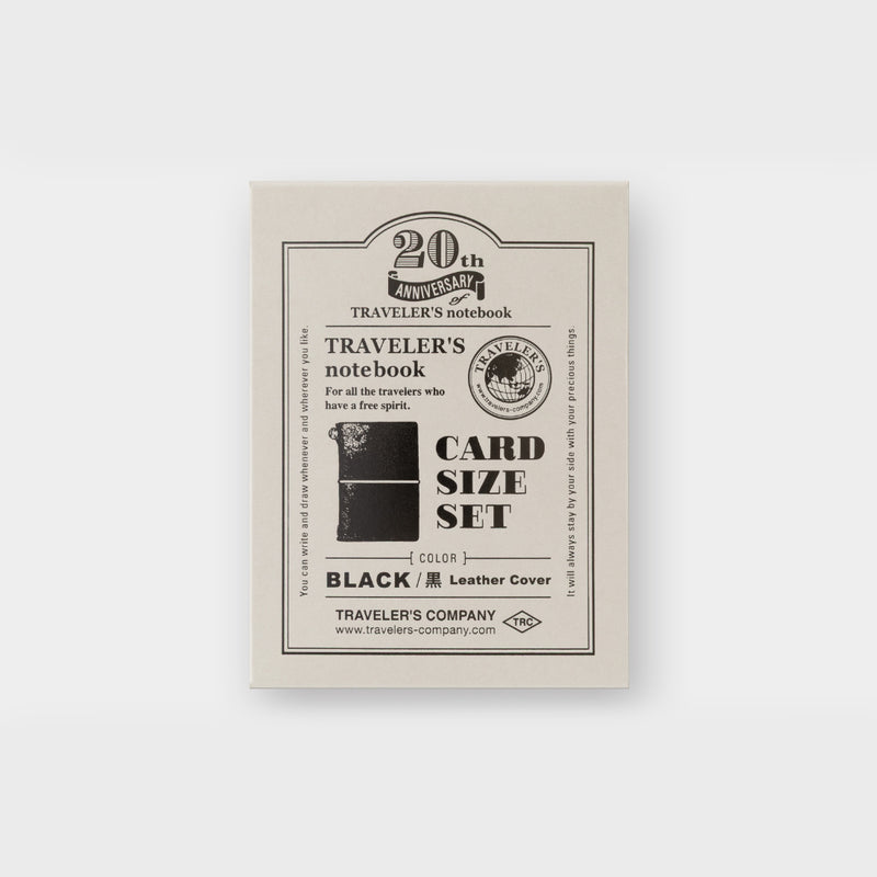TRAVELER'S notebook Card Size 20th Anniversary Set - Black – Pen