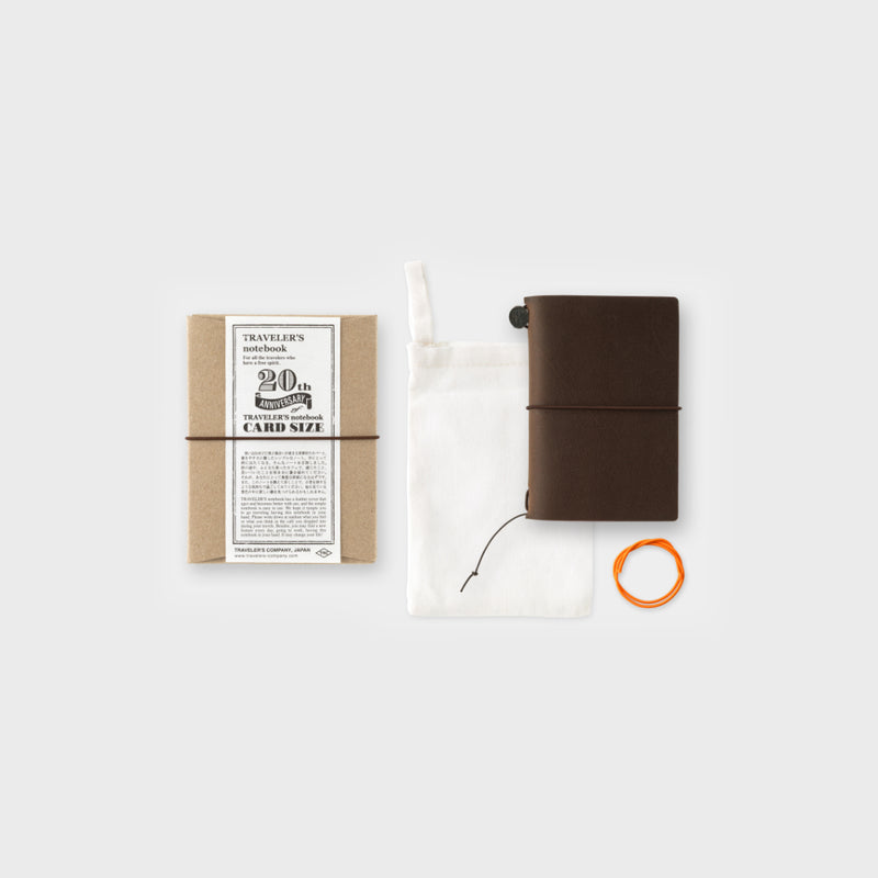 TRAVELER'S notebook Card Size 20th Anniversary Set - Brown – Pen