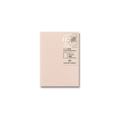 Traveler's Notebook Accessory Notebook Refill Passport Size 017 Sticker Release Paper