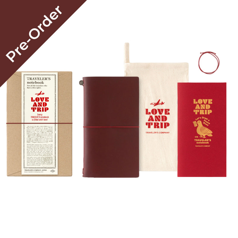 Traveler’s Notebook LOVE AND TRIP Regular Size Red