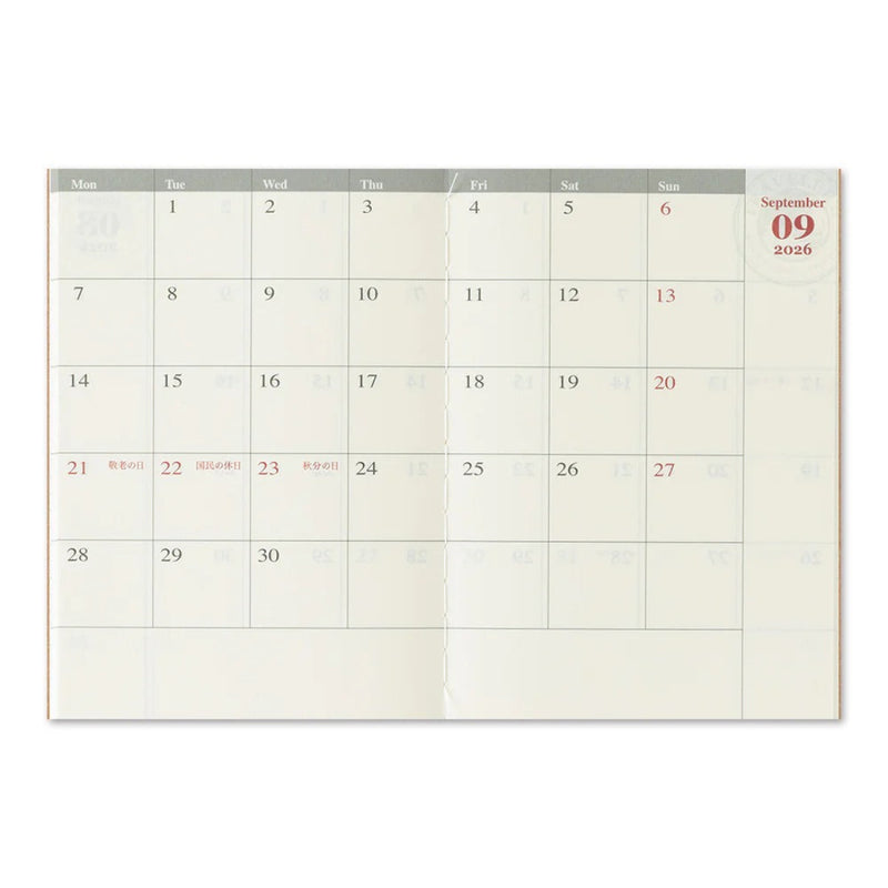 Notebook Refill Passport Size 2026 Monthly Diary