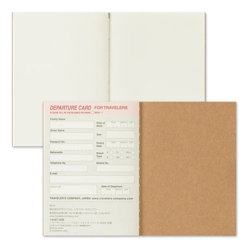 Notebook Refill Passport Size 2026 Monthly Diary