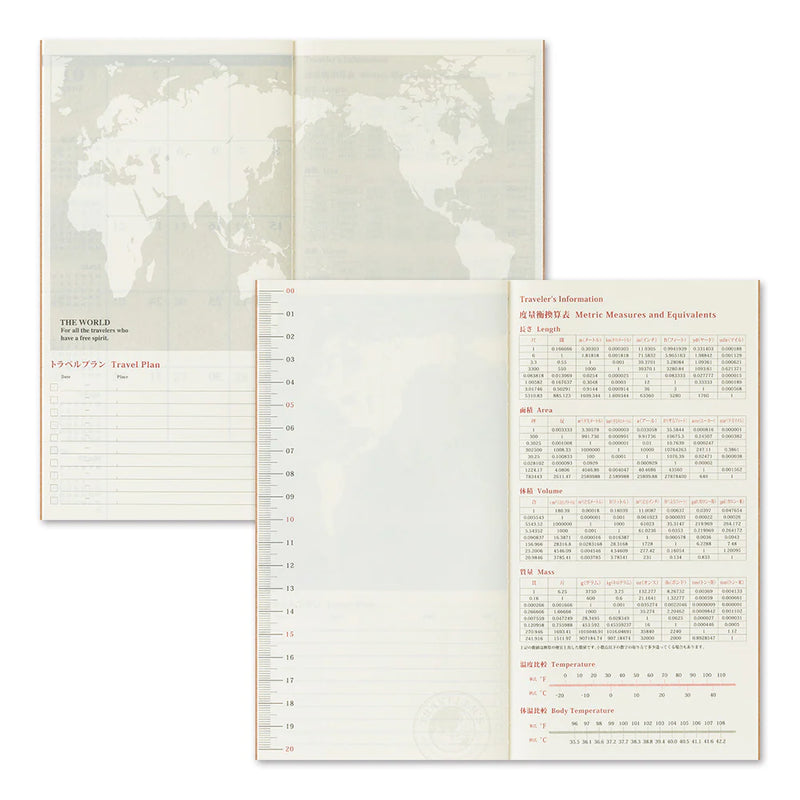 Traveler’s Company Notebook Refill Regular Size 2026 Monthly Diary