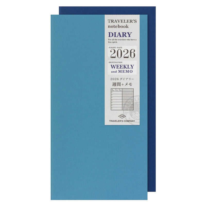Traveler’s Company Notebook Refill Regular Size 2026 Diary Weekly + Memo
