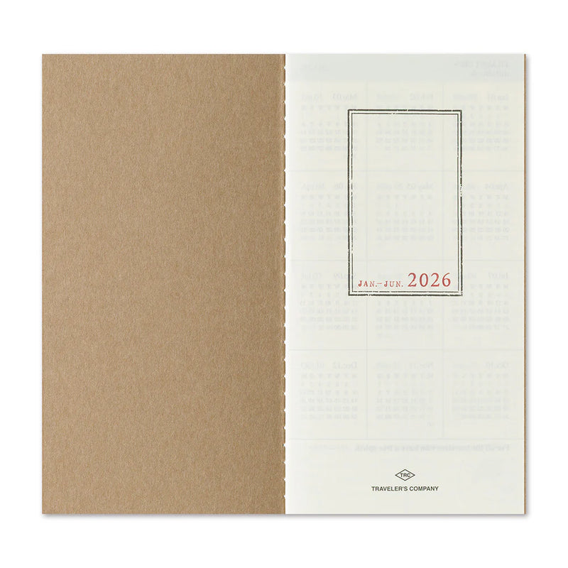 Traveler’s Company Notebook Refill Regular Size 2026 Diary Weekly + Memo