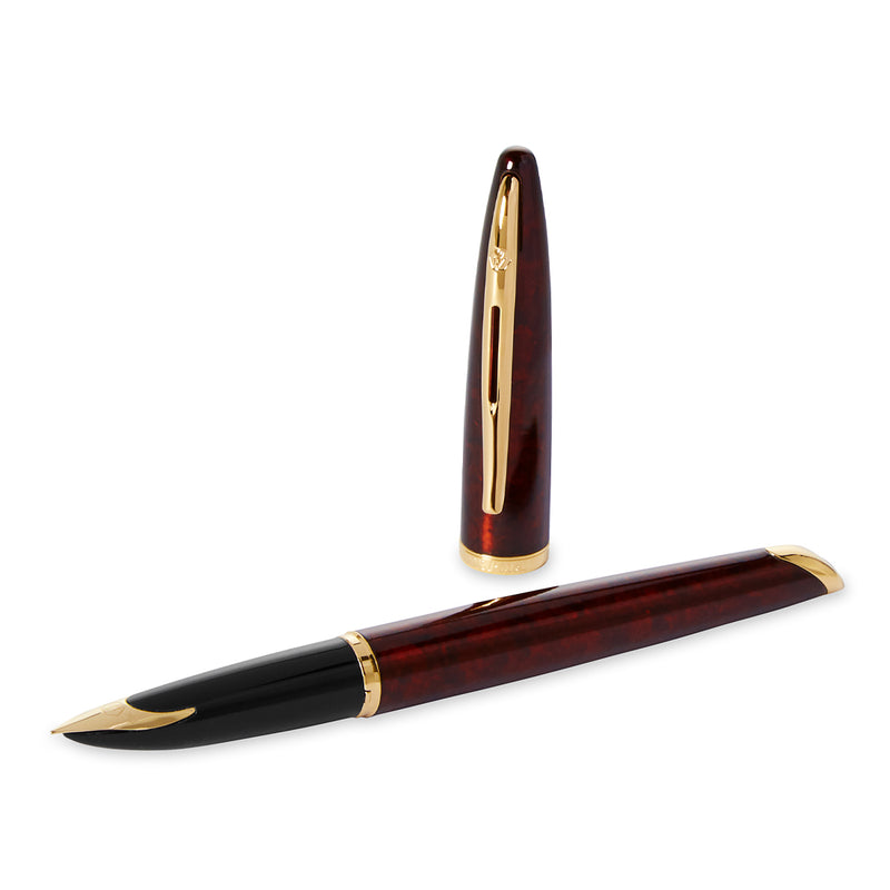 Waterman Carène Marine Amber Gold Trim Fountain Pen