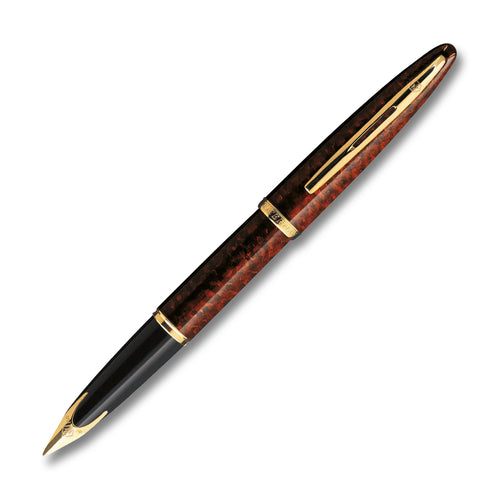 Waterman Carène Marine Amber Gold Trim Fountain Pen