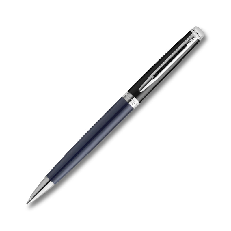 Waterman Hémisphère Black Blue Lacquer Chrome Trim Ballpoint Pen