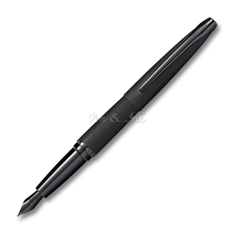ATX Brushed Black Etched Diamond Fountain Pen